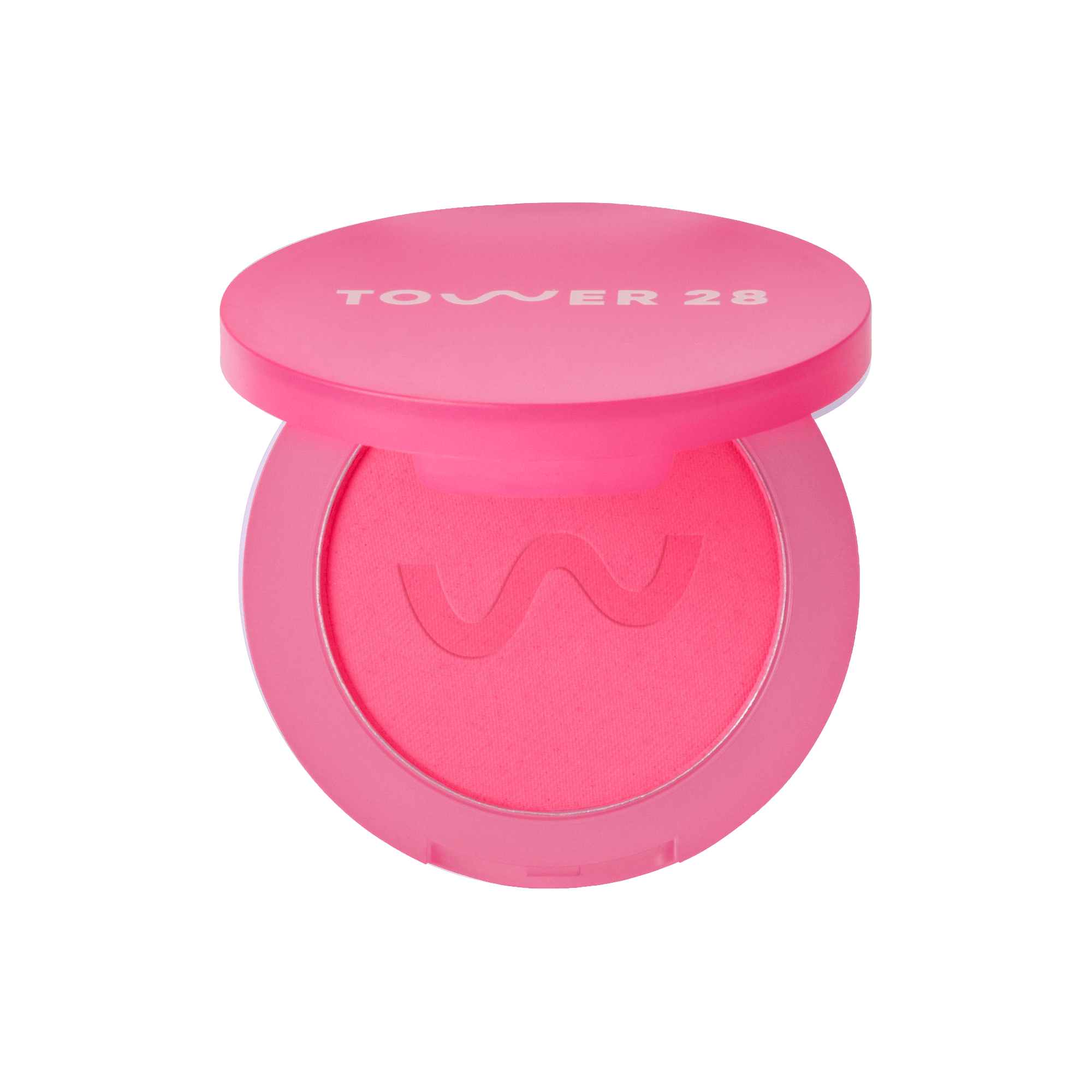 The Tower 28 Beauty GetSet™ Matte Powder Blush in the shade Feliz Fresca. [Feliz Fresca]