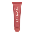 The Tower 28 Beauty LipSoftie® Lip Treatment in the shade Red Bean Mochi. [Red Bean Mochi]